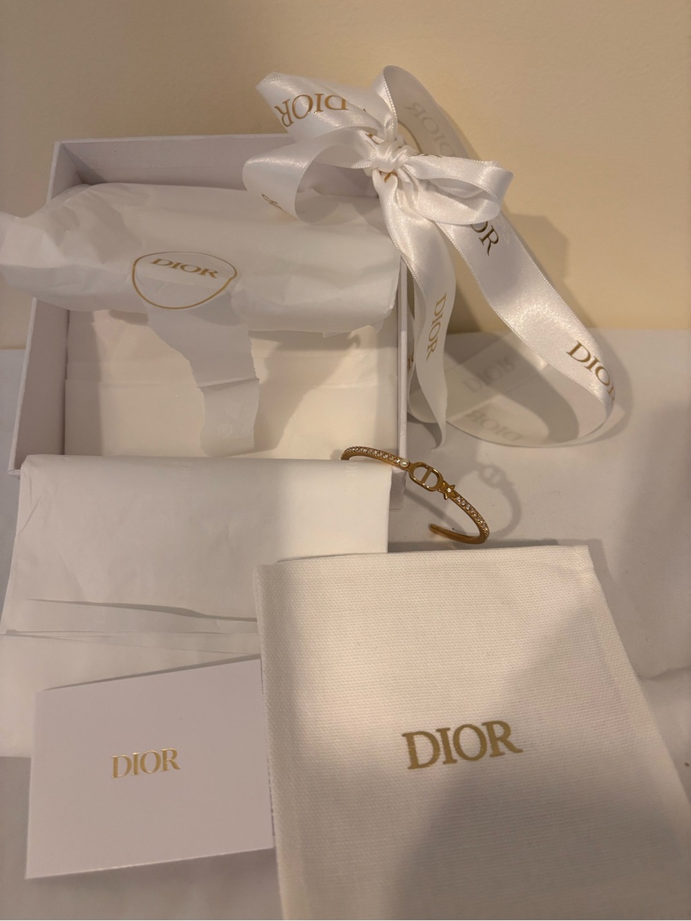 CHRISTIAN DIOR Petit CD Cuff Gold tone  - NWT